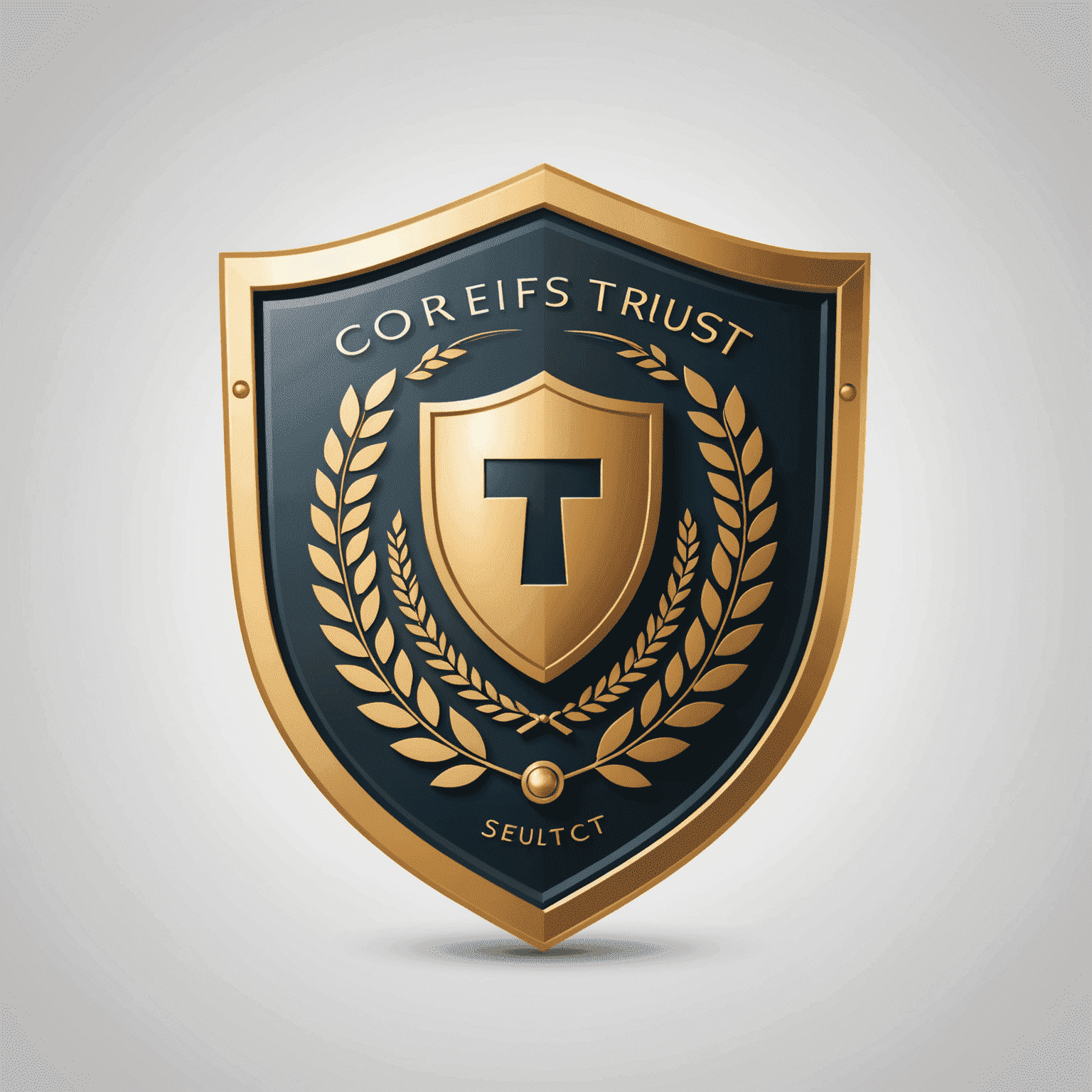 CoreFirst Trust & Service logo featuring a stylized shield with a keyhole, symbolizing trust and security