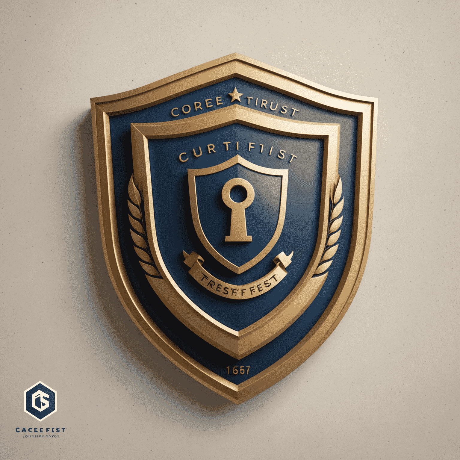 CoreFirst Trust & Service logo featuring a stylized shield with a keyhole, symbolizing trust and security