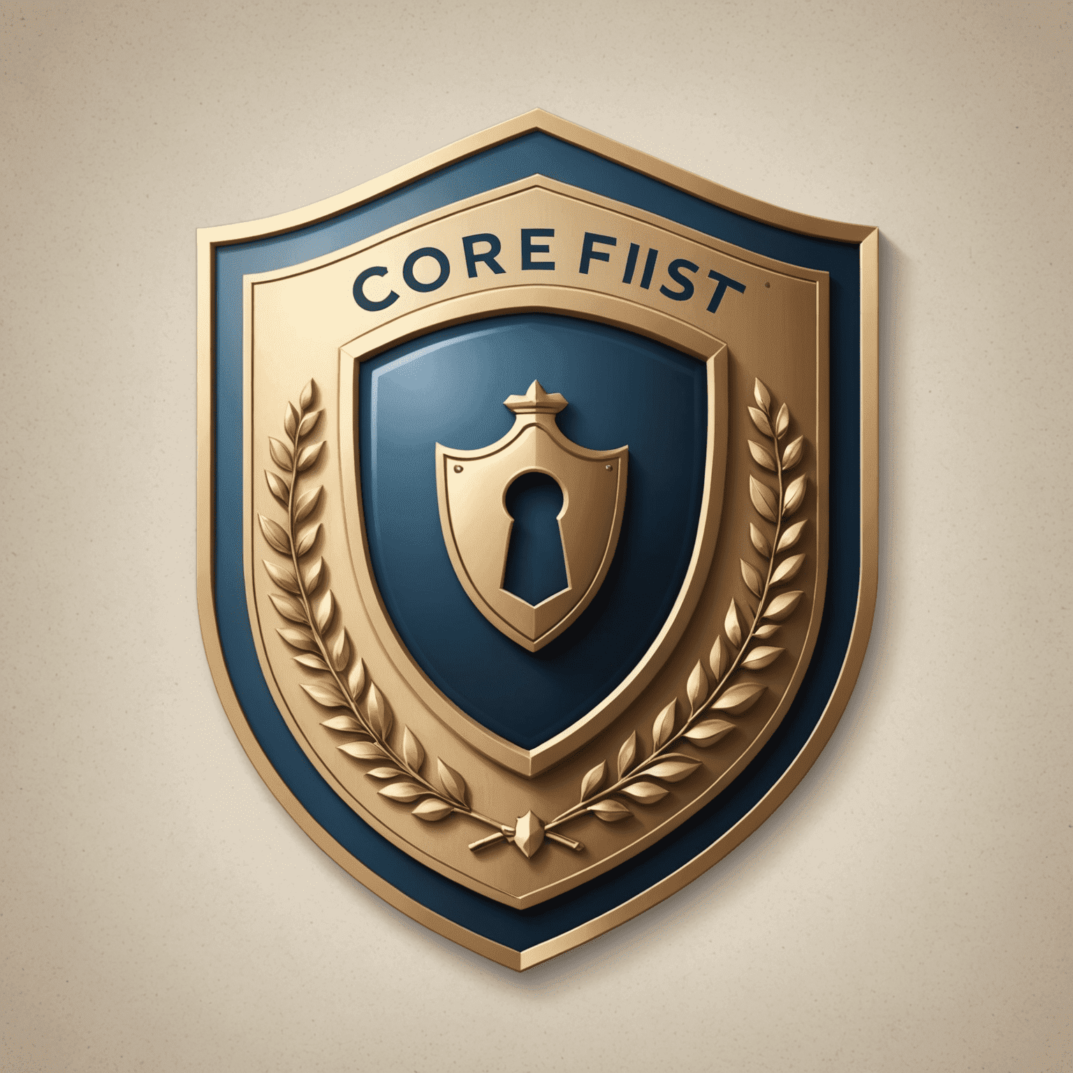 CoreFirst Trust & Service logo featuring a stylized shield with a keyhole, symbolizing trust and security