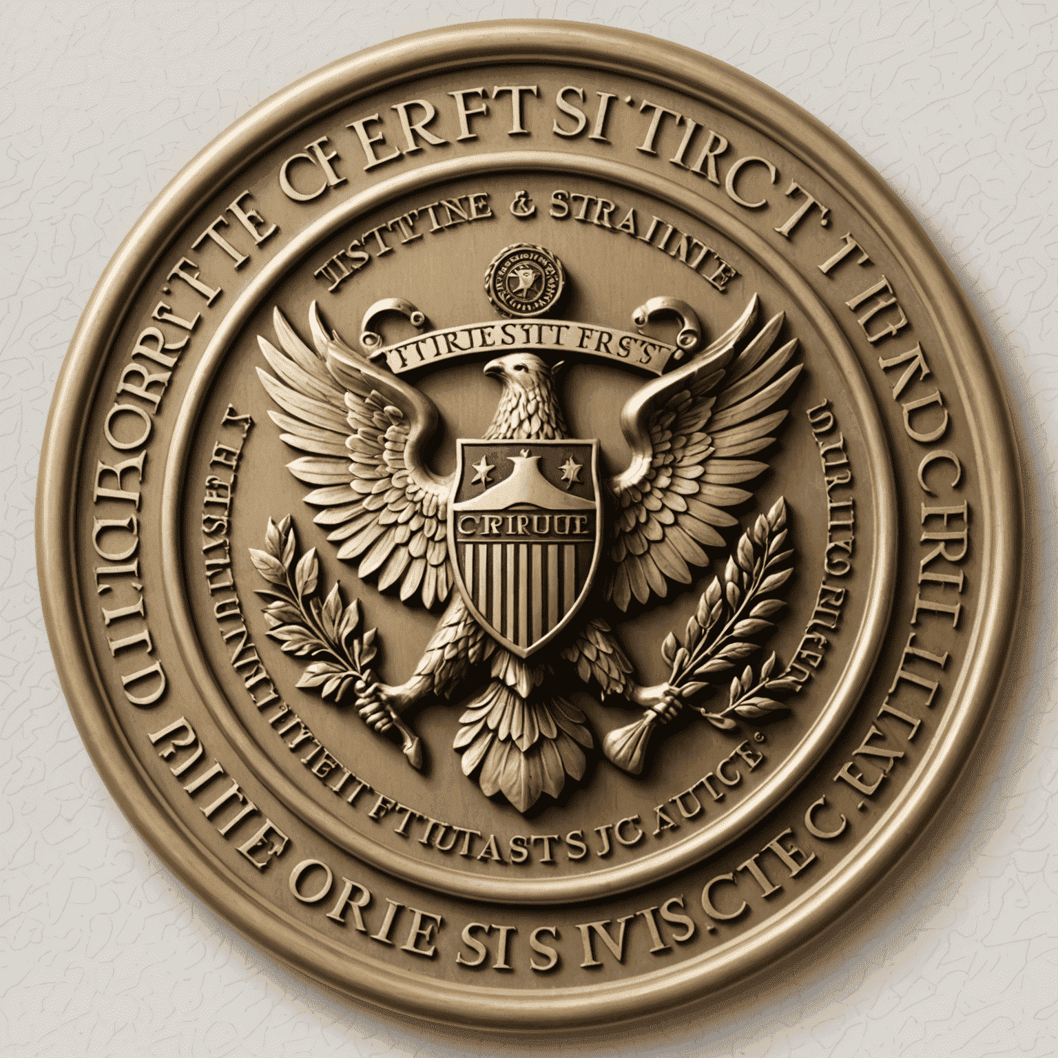 Official CoreFirst Trust & Service seal with intricate design featuring a shield, scales of justice, and the company name in elegant script